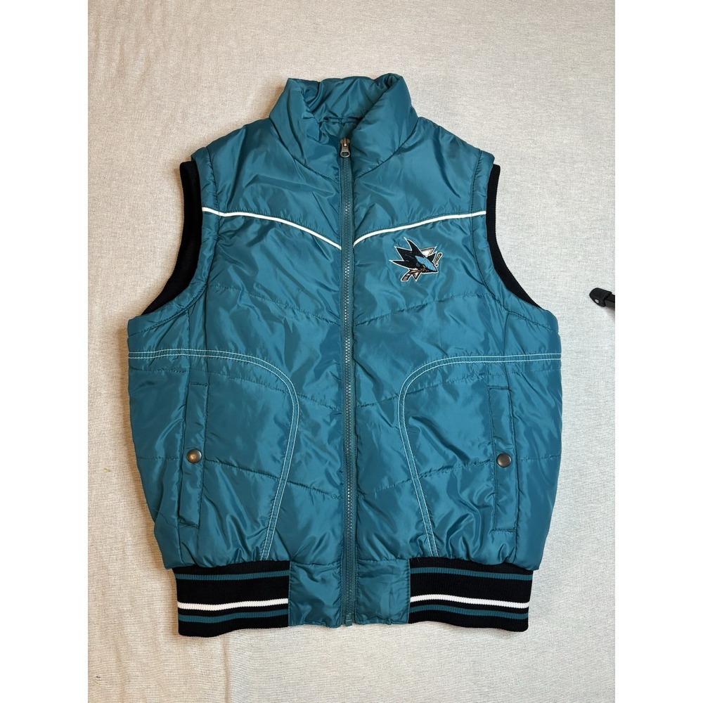 San Jose Sharks Windbreaker Vest Size Medium
